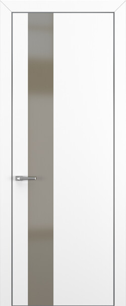 Межкомнатная дверь  Квалитет  К3, массив + МДФ, Полипропилен RENOLIT, 800*2000, Цвет: Белый матовый, Matelac Silver Bronze