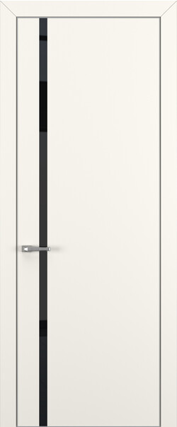 Межкомнатная дверь  Квалитет  К1, массив + МДФ, Полипропилен RENOLIT, 800*2000, Цвет: Молочный матовый, Lacobel Black Classic