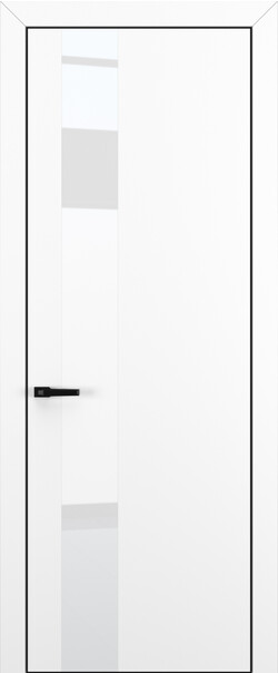 Межкомнатная дверь  Квалитет  К3, массив + МДФ, Полипропилен RENOLIT, 800*2000, Цвет: Белый матовый, Lacobel White Pure