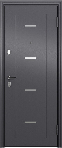 Входная дверь  Торэкс DELTA PRO MP D1, 860*2050, 74 мм, снаружи металл, покрытие полимерно-порошковое, Цвет Темно-серый букле графит