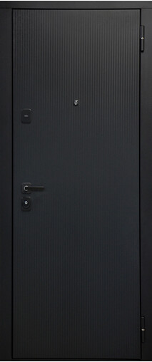 Входная дверь  Сталлер TR 7, 860*2050, 90 мм, снаружи мдф 8мм, покрытие пвх, Цвет Вудлайн черный