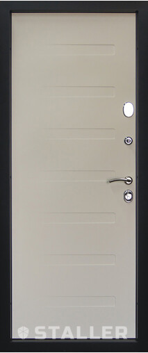 Входная дверь  Сталлер Пиано, 860*2050, 83 мм, внутри мдф, покрытие пвх, цвет Белый текстурный