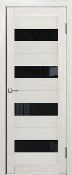 Межкомнатная дверь  Portas 23S(р), массив + МДФ, экошпон на основе ПВХ, 800*2000, Цвет: Французский дуб, Lacobel черный лак